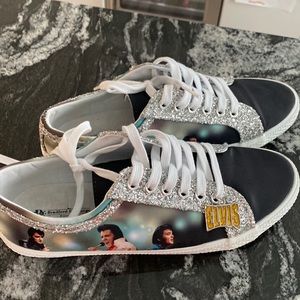 Glitter Elvis Presley sneakers